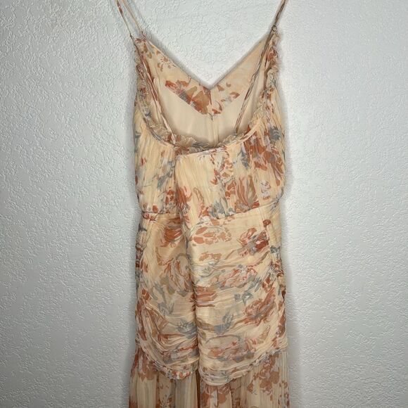 NWT Shona Joy Cross Front Midi Dress Blush/Multi Size 8 - Picture 7 of 13